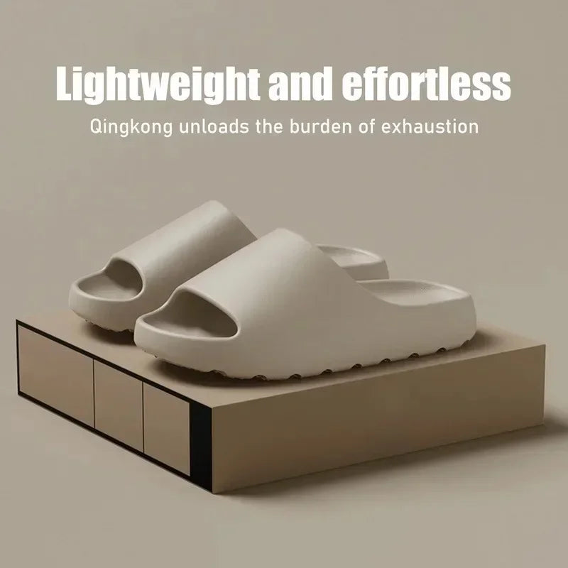 Unisex House Shoes Non-Slip thick Soft Platform Slide Sandals for