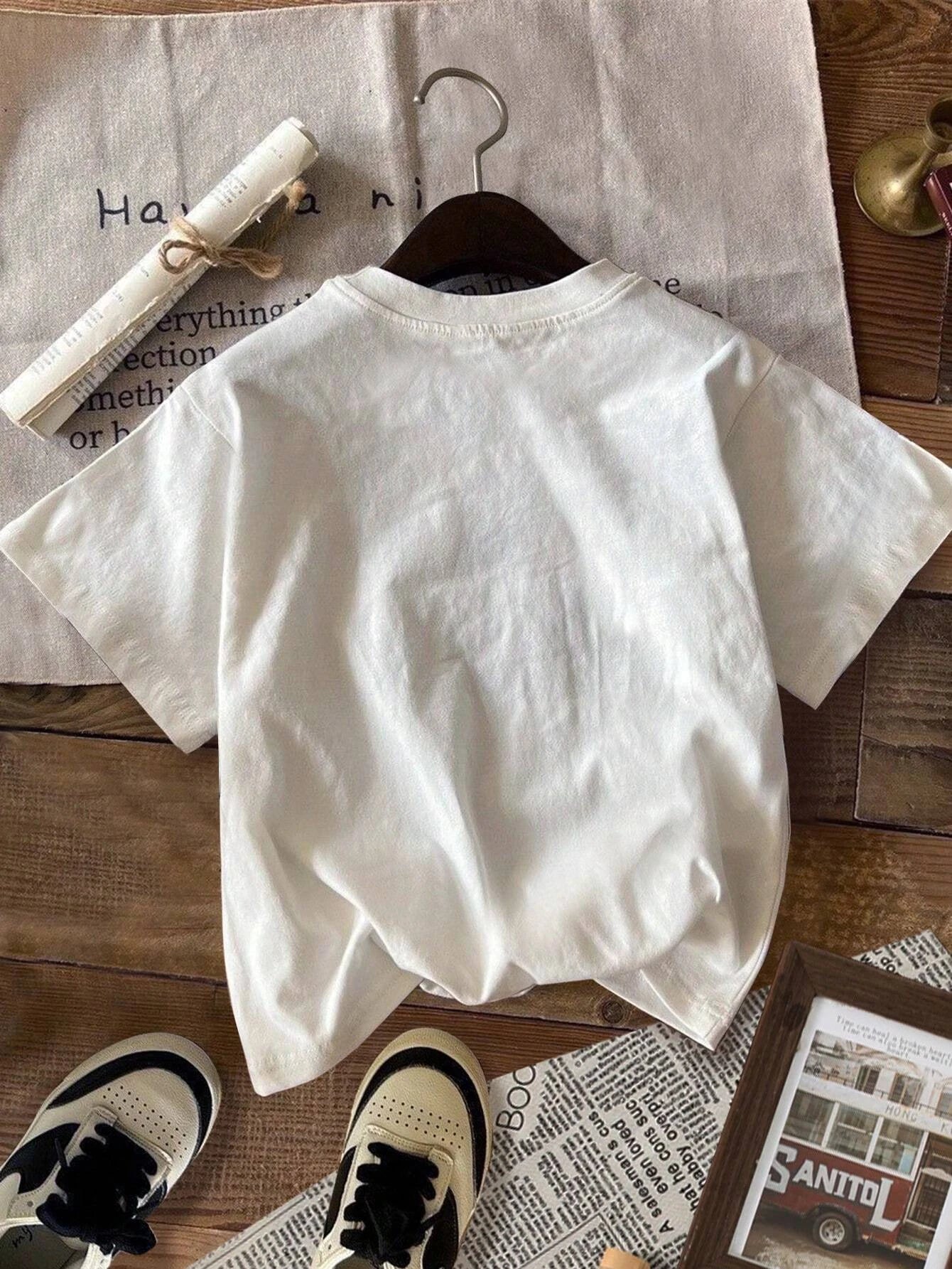 Vintage Car Print Women T-Shirts Street Breathable Comfortable Short