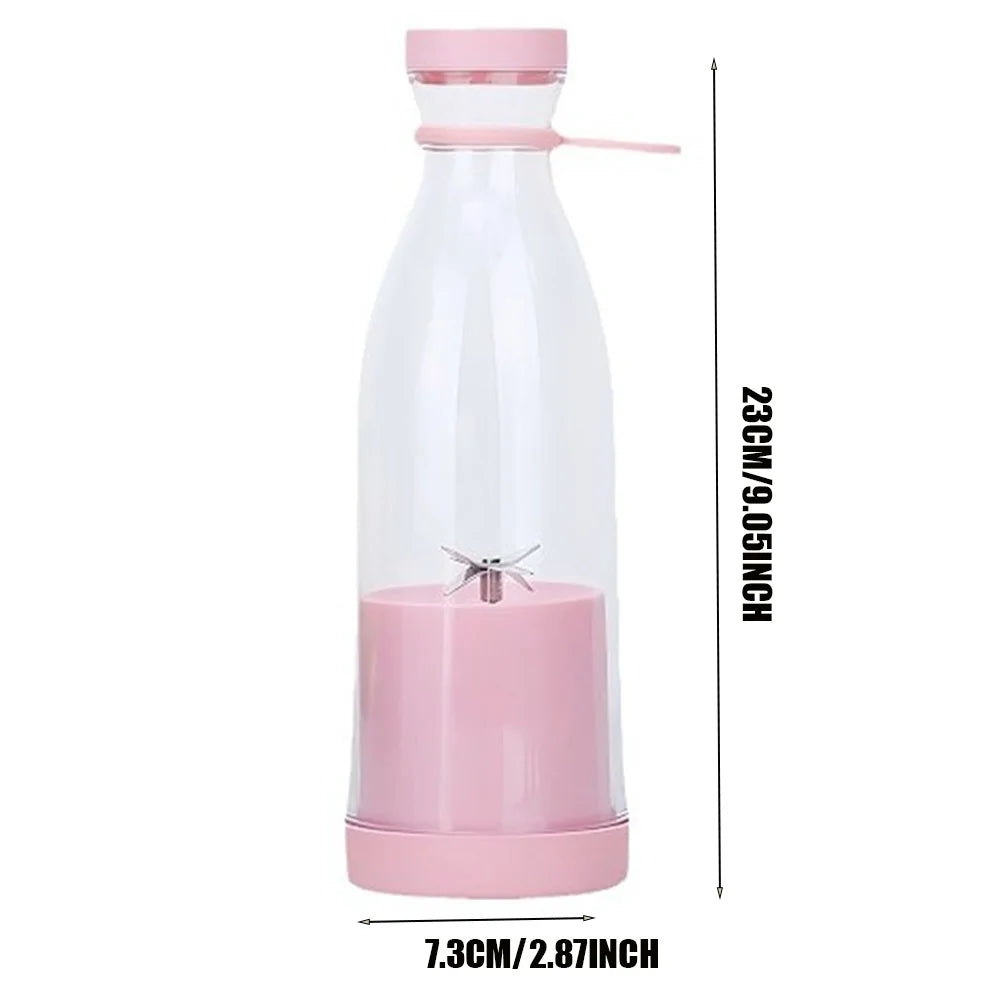 420ML Electric Juicer Mini Fruit Mixers 6 Blades Charging Juicer Cup