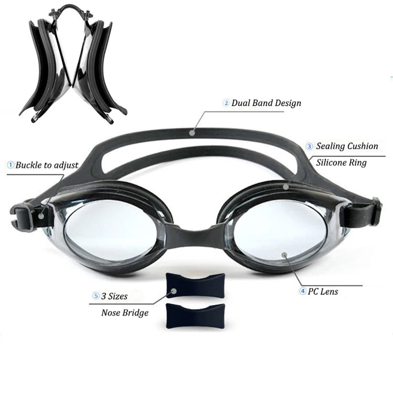 Myopia Swim Goggles Men Women Child Swimming Pool Eyewear Water Sport