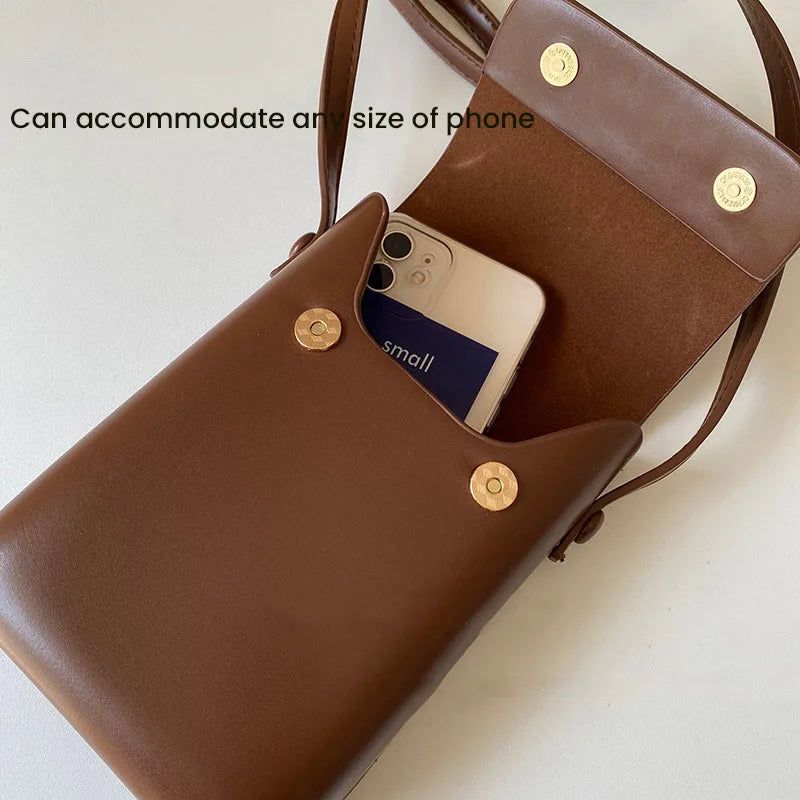 New Women Handbags Pu Leather Phone Purse Fashion Female Messenger Bag