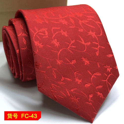 67 Styles Men's Ties Solid Color Stripe Flower Floral 7-8cm Jacquard