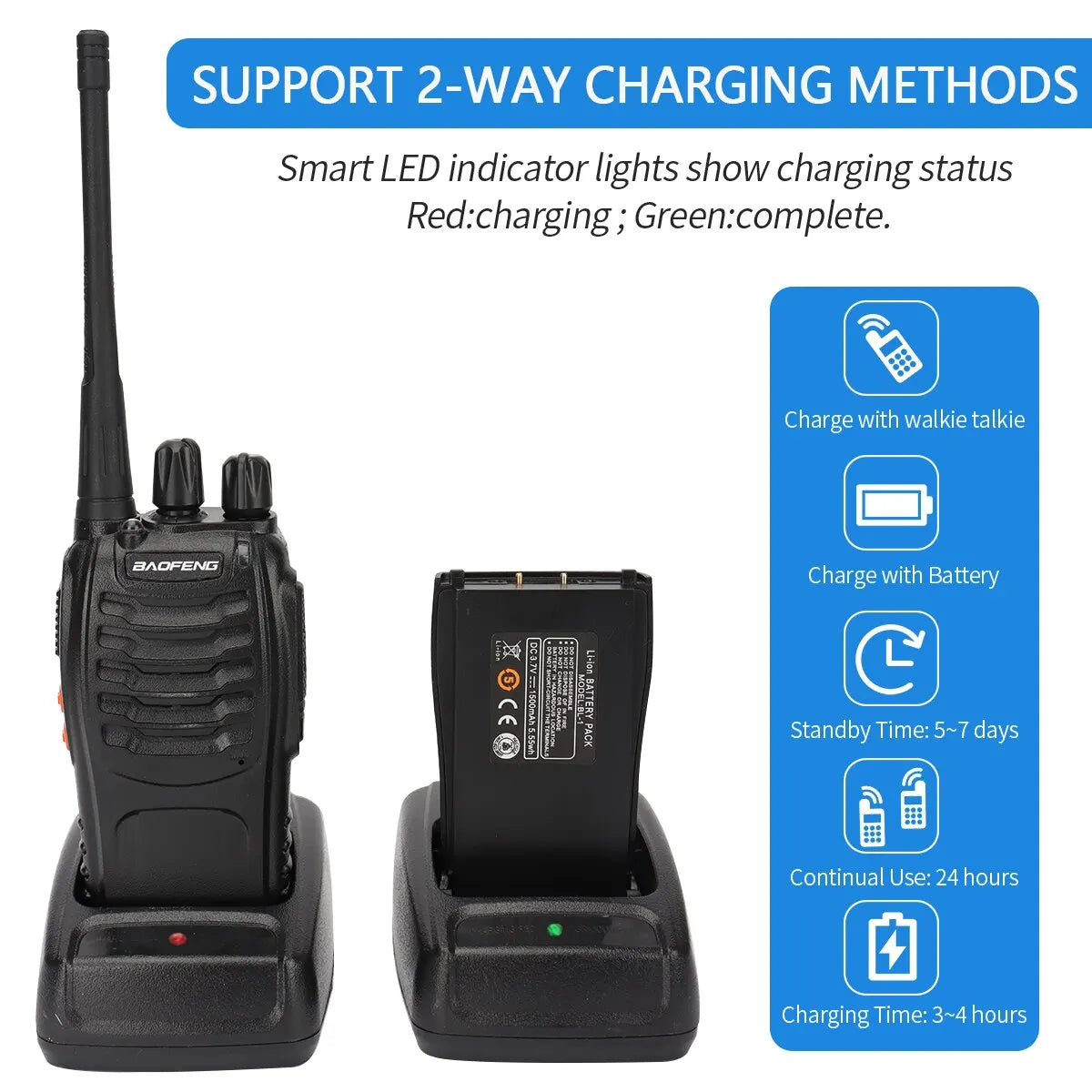 1/2 PCS Baofeng BF 888S Walkie Talkie UHF 400 470MHz 888s Long Range