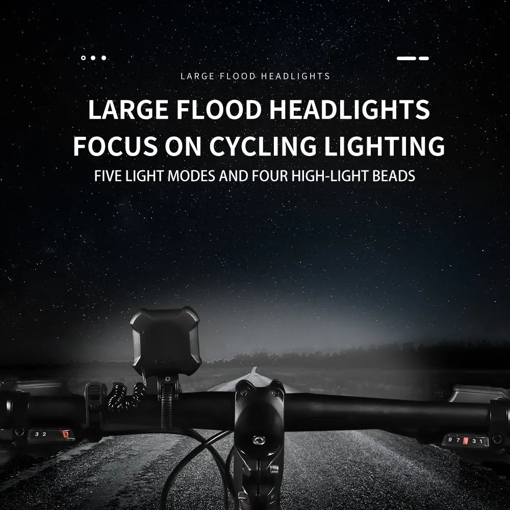 Bicycle Electronic Bell Bicycle Light Scooter E-bike Trumpet Alarm