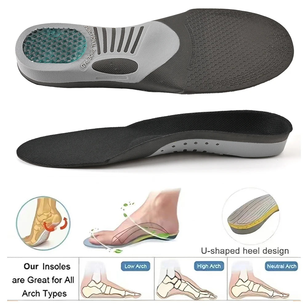 1 Pair Plantar Fasciitis Orthotic Shoe Inserts Arch Support Gel