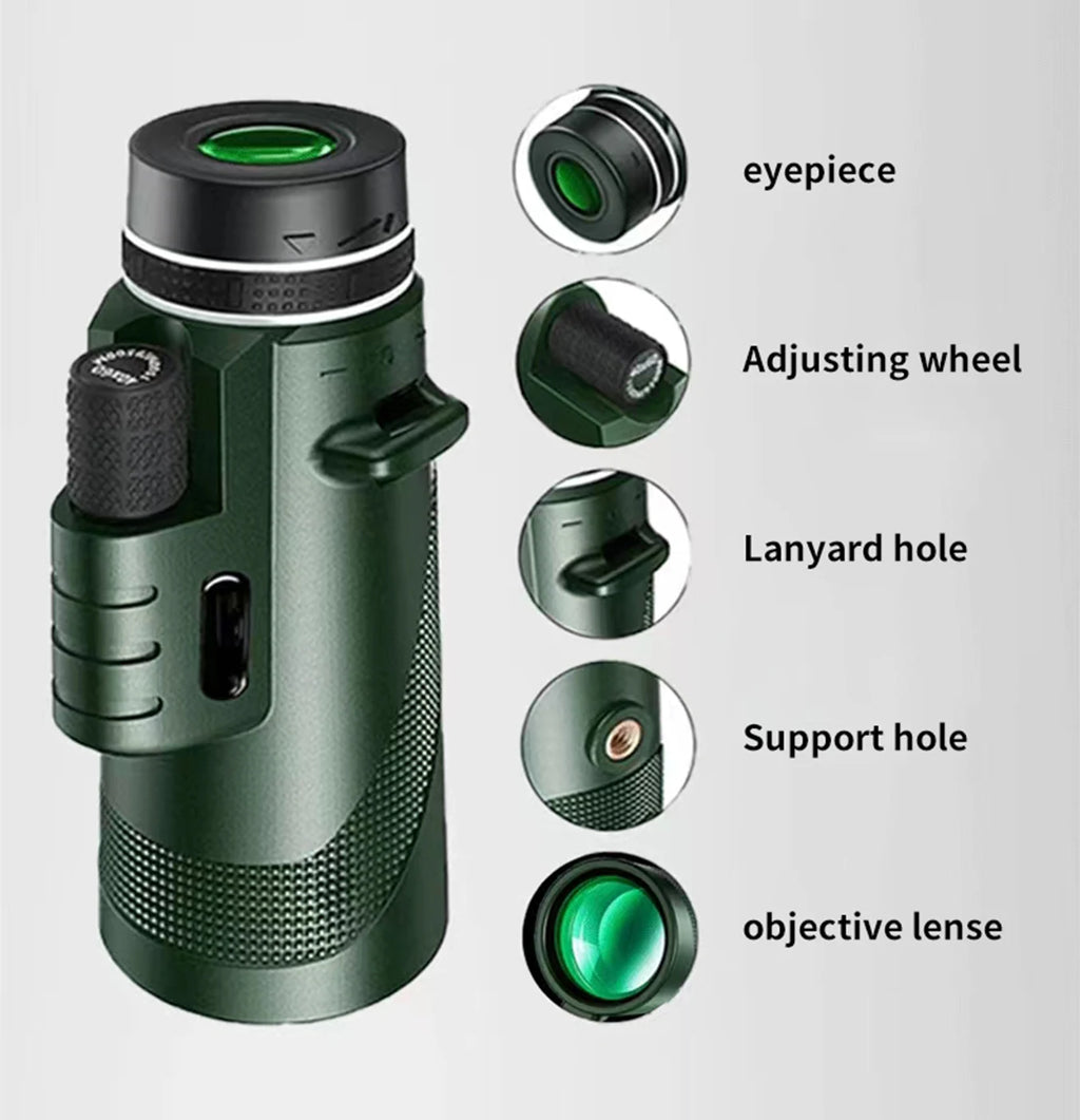 80x100 Portable Zoom HD 5000M Telescope Folding Long Distance Mini