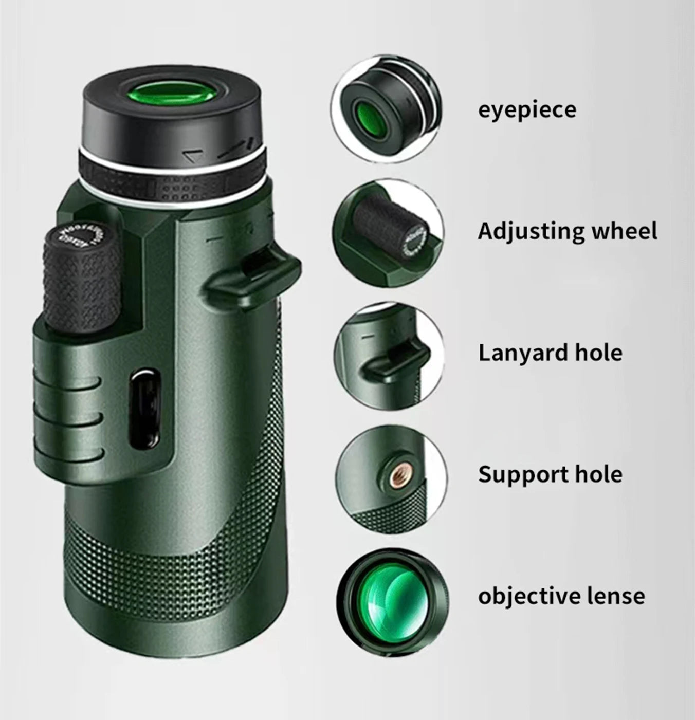 80x100 Portable Zoom HD 5000M Telescope Folding Long Distance Mini
