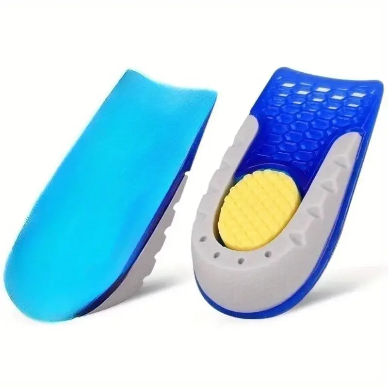 1pair Gel Height Increase Insoles, Shock Absorption Heel Cushion Pads,