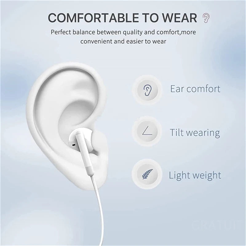 #Wired Headphones In Ear Tpye-c 3.5mm Headset Wired Earphones with