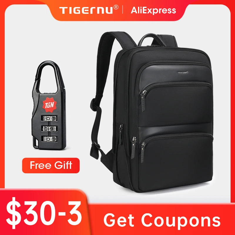 Lifetime Warranty Expandable Men Backpack Thin Travel Back Pack Bag