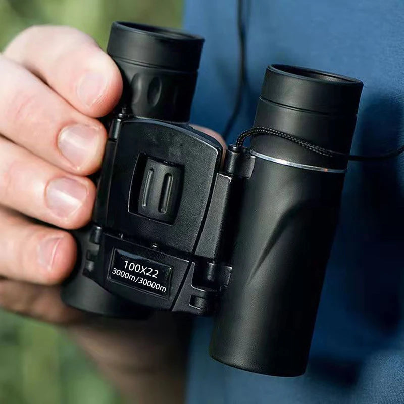100x22 Mini Portable Hd Binoculars 30000m Long Range Folding Bak4 Fmc