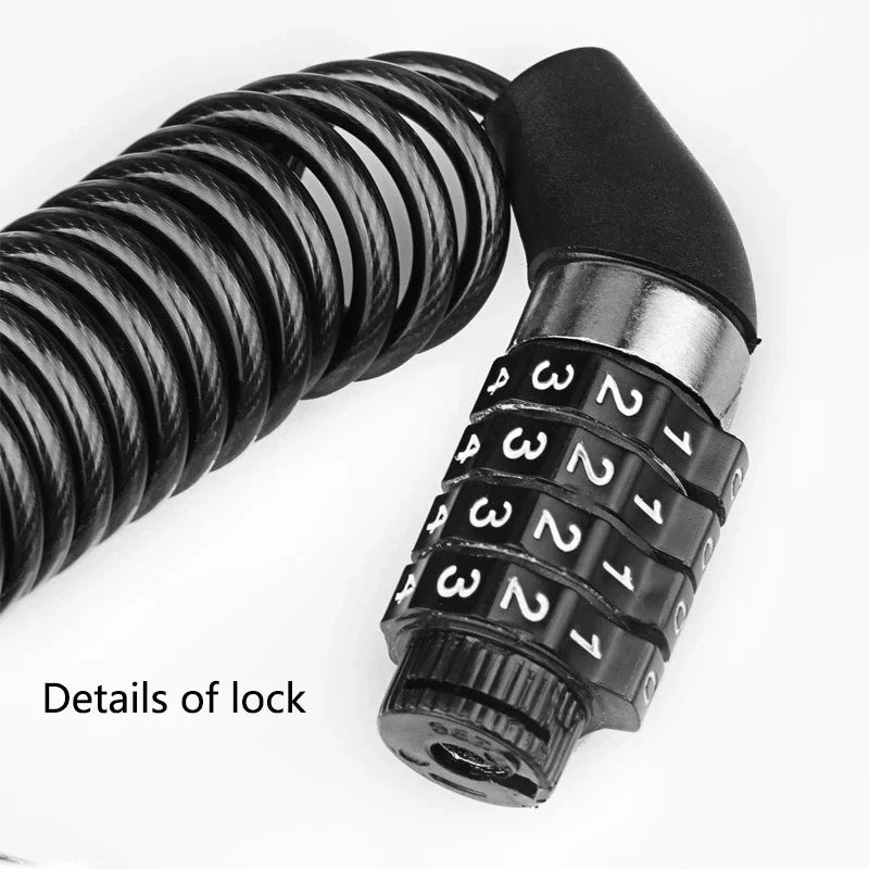1PC Universal Helmet Password Wire Lock | Anti-Theft Security Lock for