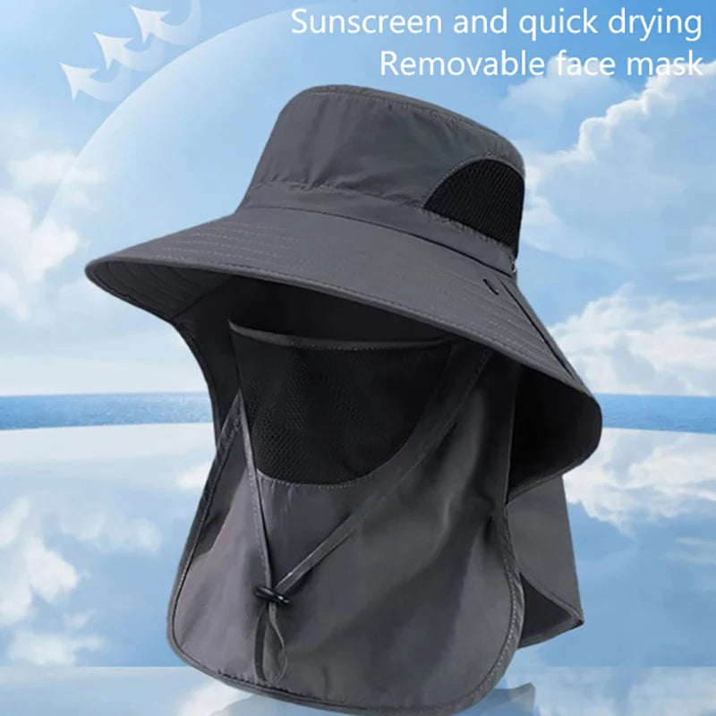Summer Sun Hats UV Protection Outdoor Hunting Fishing Cap For Men