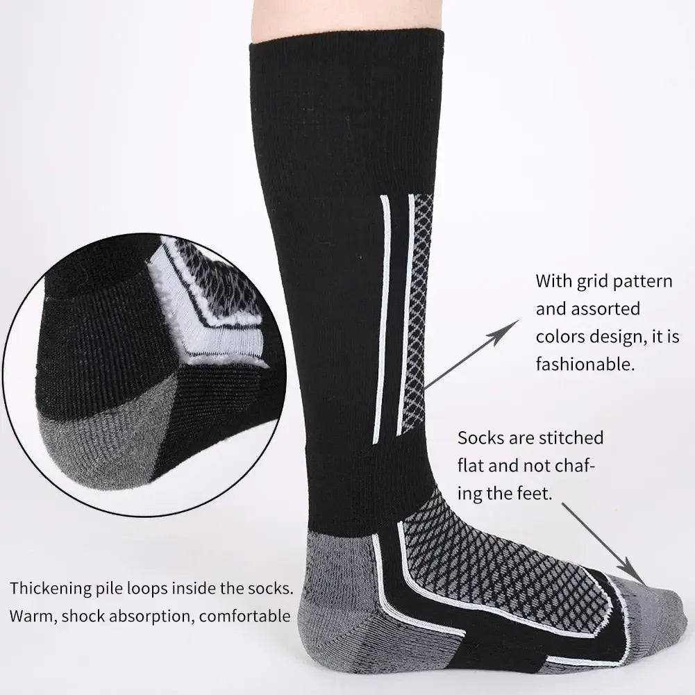1 Pair Winter Warm Thickening Ski Stockings Hiking Socks For Women Men