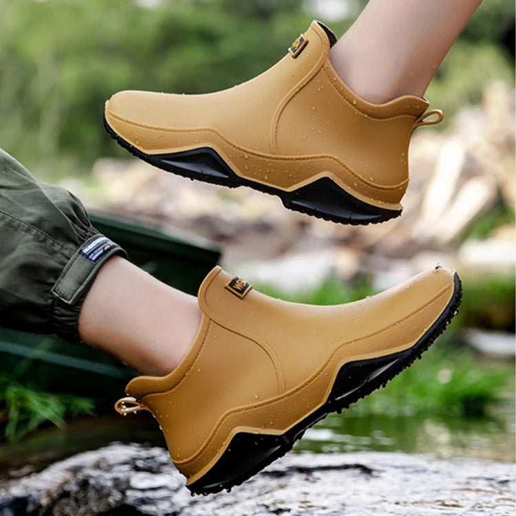 Fashionable Men & Women’s Ankle Rain Boots Anti-Slip Waterproof Shoes