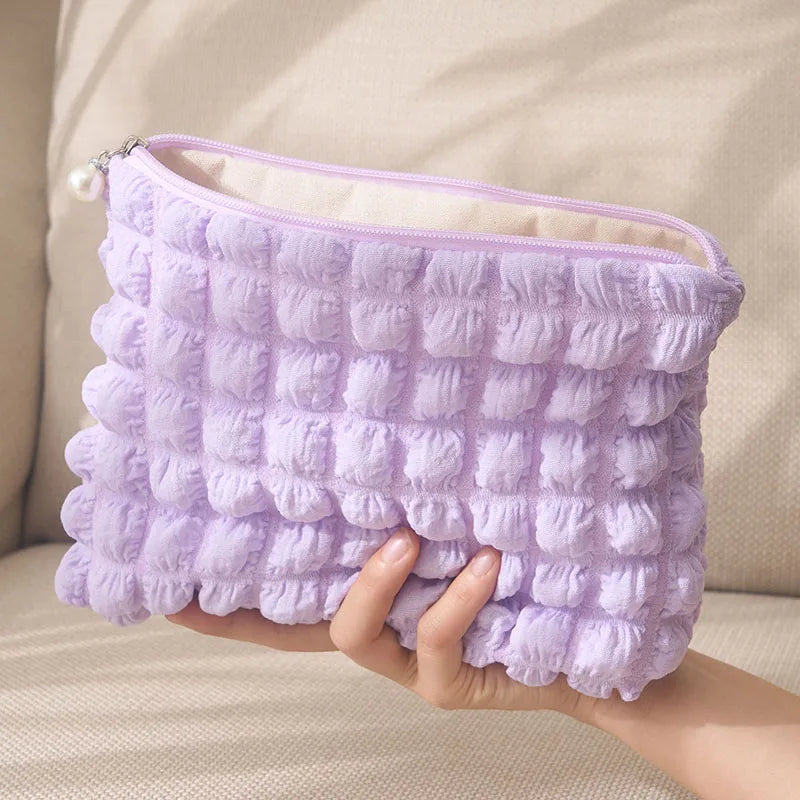Travel Organizer Portable Zipper Soft Makeup Pouch for Lady Girls
