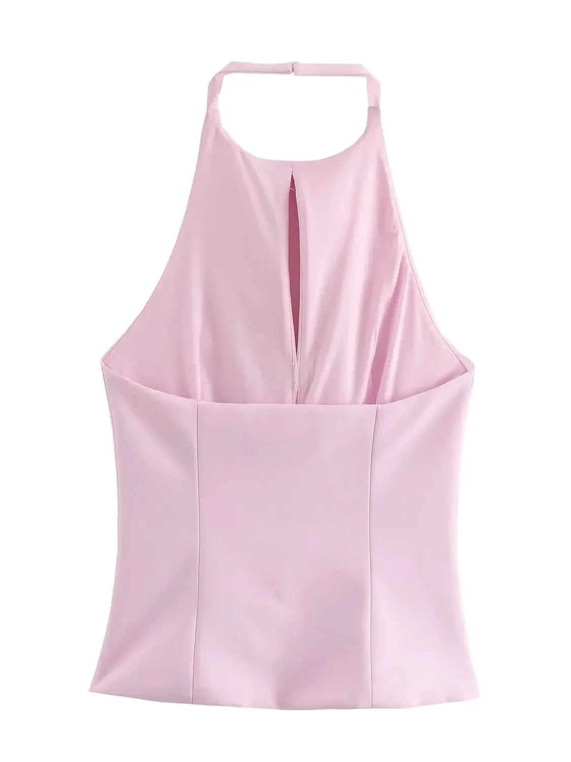 XNWMNZ Women's Fashion 2024 Bows halter Neck Top Women High Street