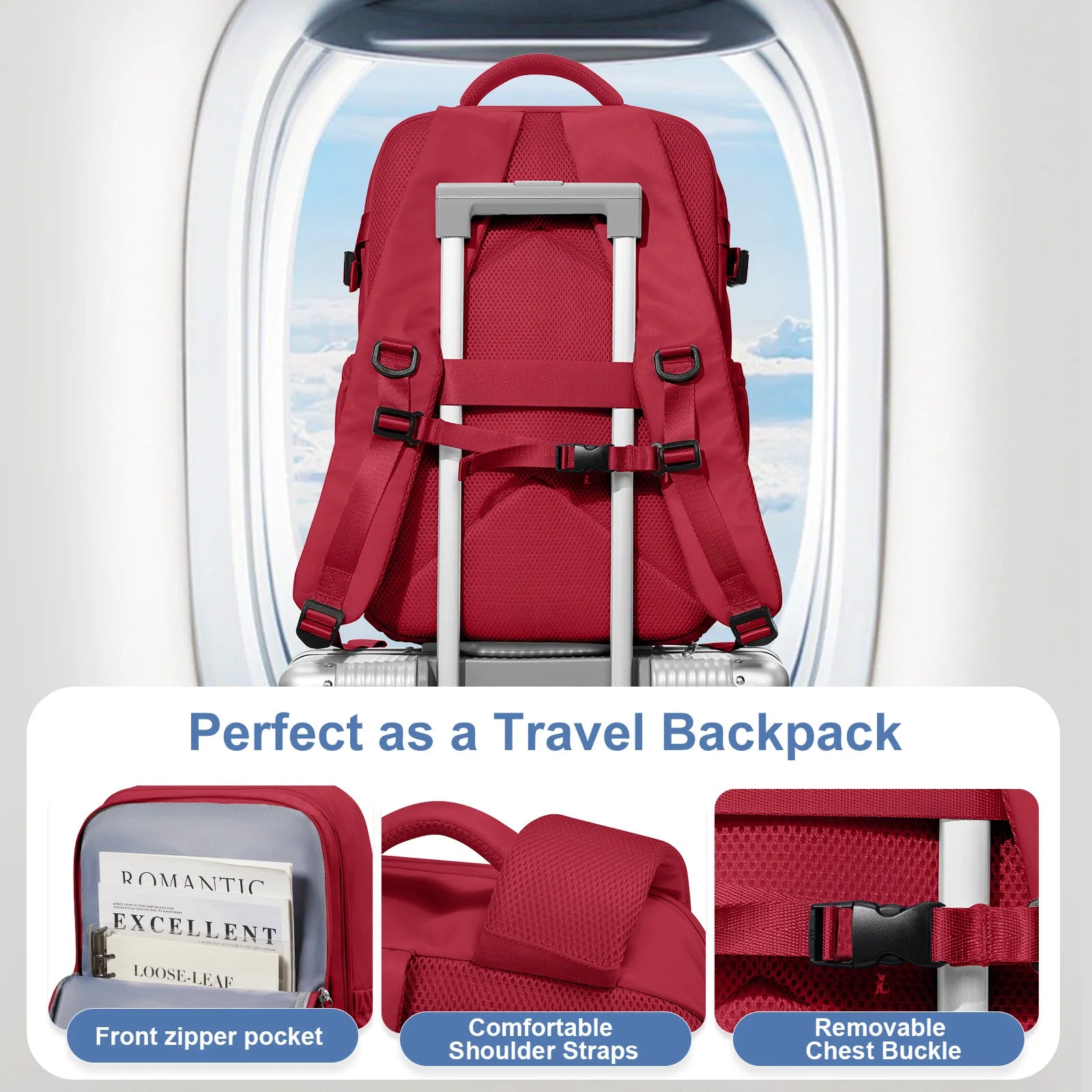 Airplane Approved Backpack for Women Travel Backpack Large Capacity