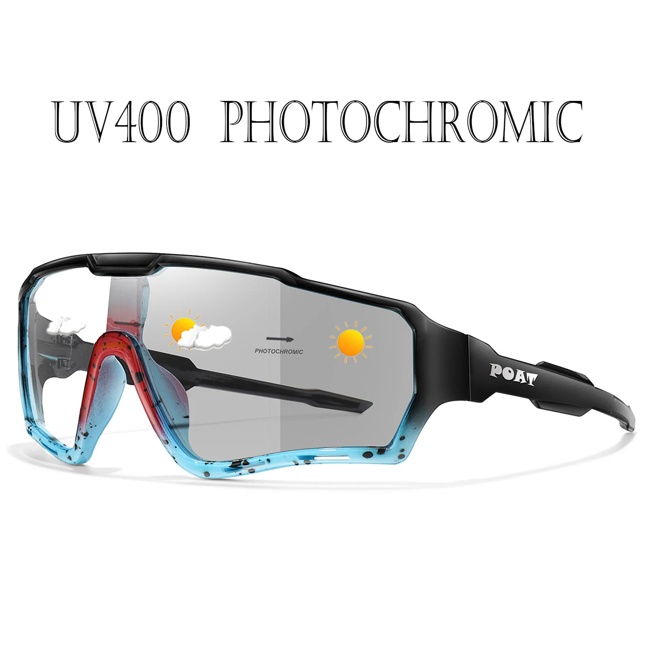 POAT Brand Men Women MTB Bike Bicycle Photochromic Eyewear Cycling