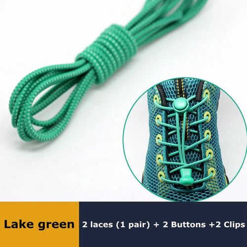 1Pair Shoelaces for Sneaker Elastic No Tie Shoe Laces Stretching Lock