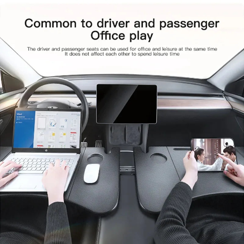 For Tray Table For Tesla Model 3/Y2017-2025Folding Car Steering Wheel