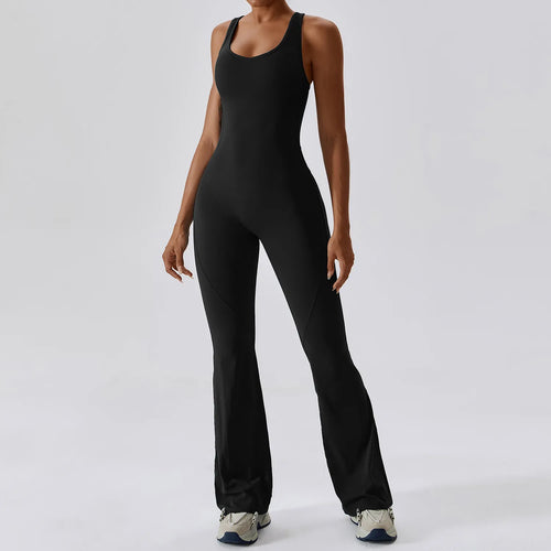 Solid Yoga Jumpsuit One Piece Outfit Fitness Bodysuit Workout Clothes