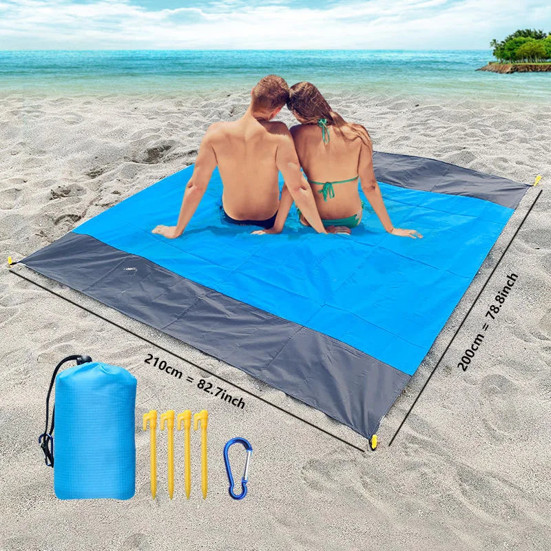 200*210cm Sandproof Beach Blanket Waterproof Beach Mat Portable