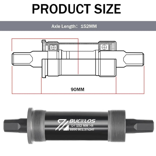 BUCKLOS Bicycle Bottom Bracket Road Mountain Bike Square Crank BB BB68