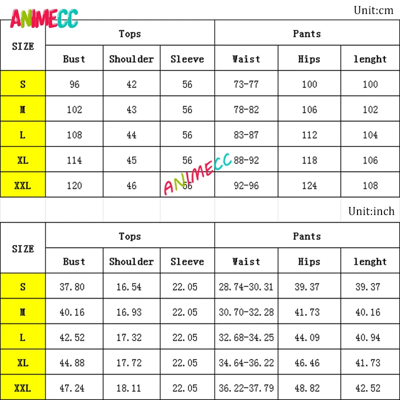 ANIMECC in Stock S-2xL Toge Inumaki Cosplay Costume Wig Tattoo Sticker