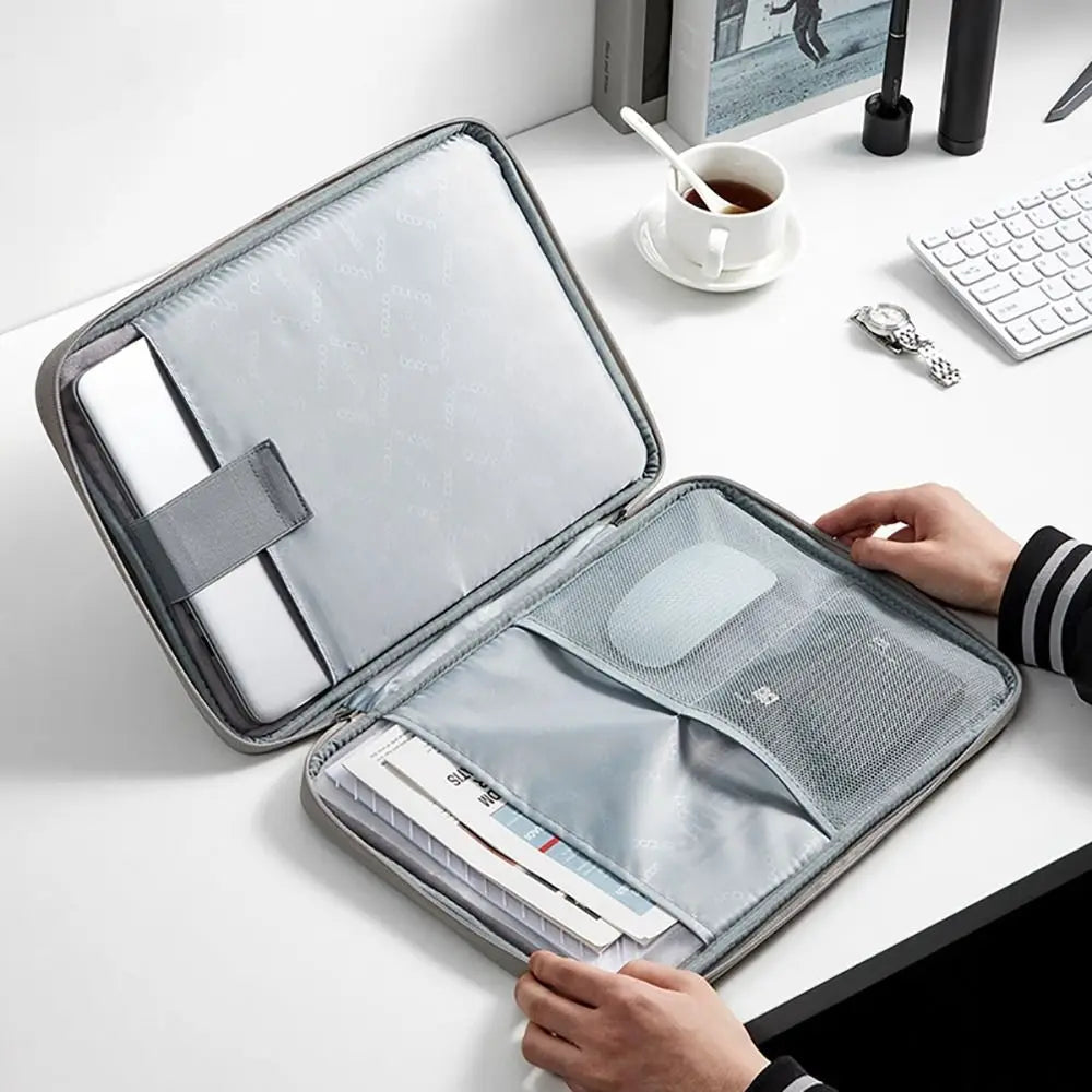13 14 15 inch Laptop Sleeve Tablet Case PU Leather Shockproof Business