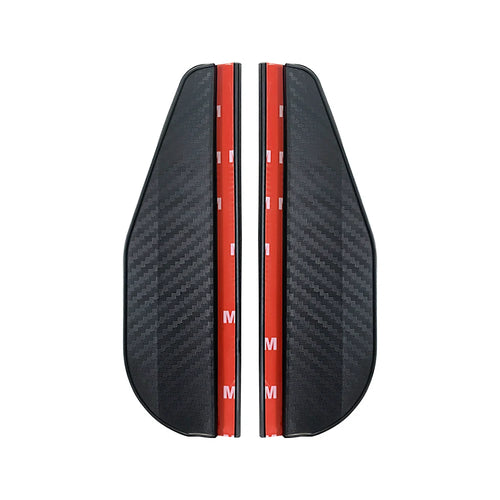 2PCS Car Rearview Mirror Rain Eyebrow Carbon Fiber Sun Visor Shade