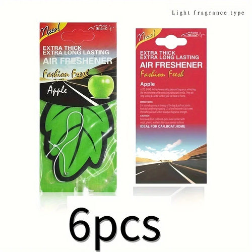 3-60pcs Car Air Freshener Natural Scented Tea Paper Auto Hanging