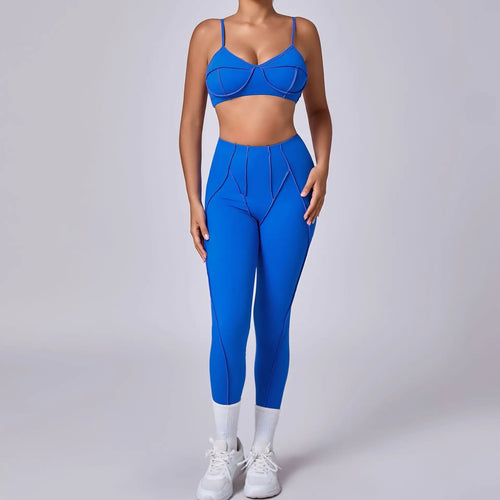 New Yoga Set Women Tracksuit Workout Legging Athletic Suit Gym Push Up