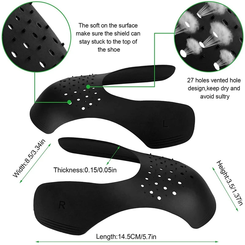 4Pcs Crease Protector Shoe Head Stretcher Sneaker Anti Crease Wrinkled