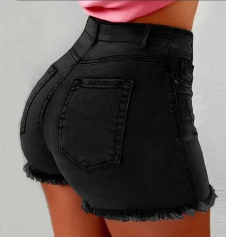 High Waist Hot Pants Women's Jeans Available in Multiple Colors