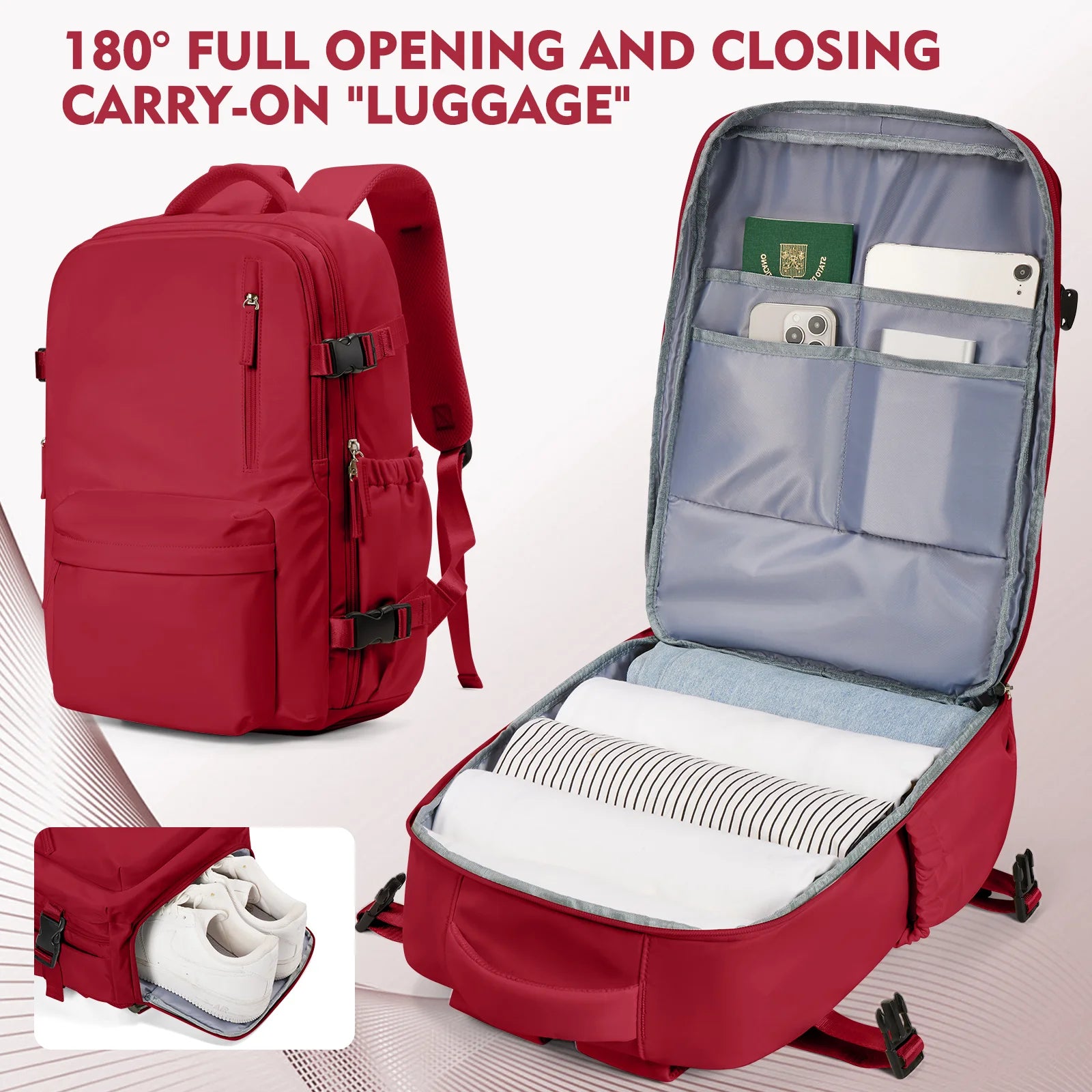 Airplane Approved Backpack for Women Travel Backpack Large Capacity
