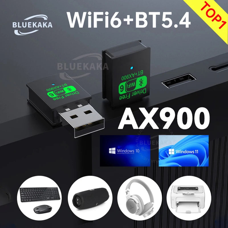 New 900Mbps USB Bluetooth 5.4 Adapter Wireless Dongle Audio Receiver