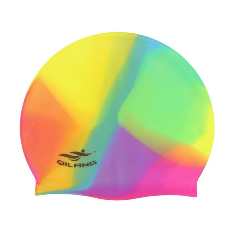 Waterproof Silicone Swim Caps Women Men High Elastic Flexible Protect