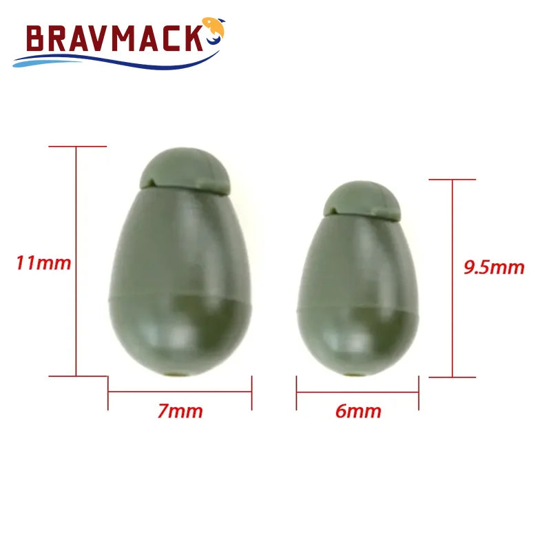 25pcs Quick Change Beads Carp Fishing Tackle Hook Links Method Feeders