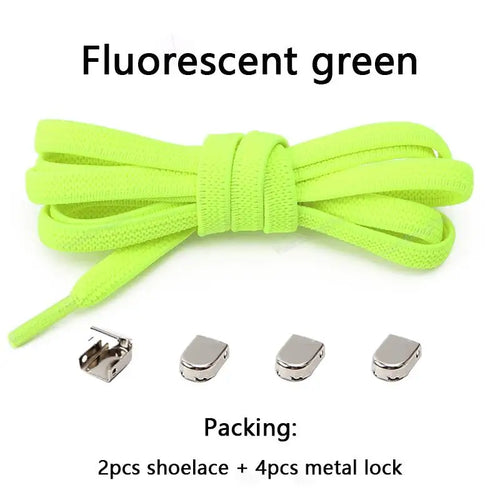 No tie Shoe laces Elastic laces Sneakers Flat Shoelaces without ties