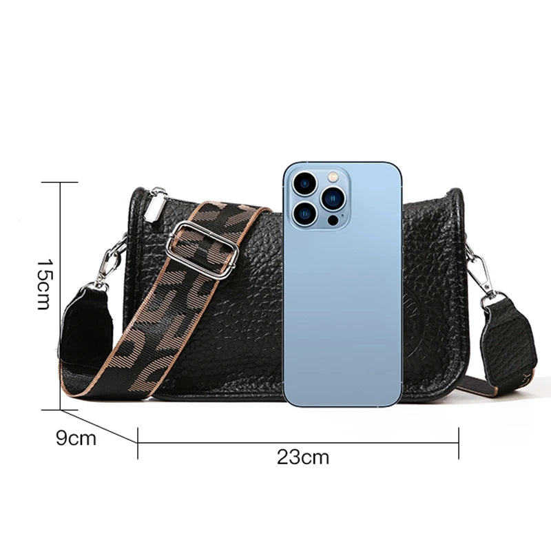 Women's 2023 Trend Genuine Leather Cowhide Shoulder Bags Bag Ladies