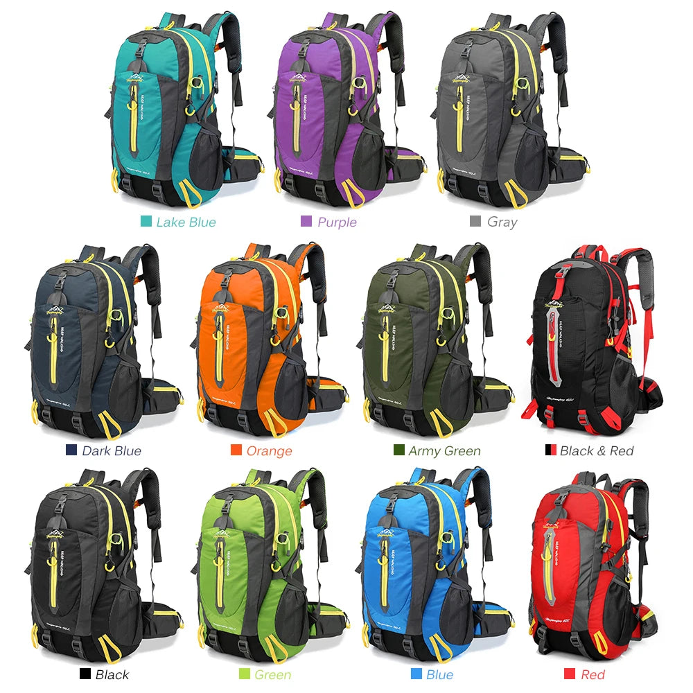40L Water Resistant Travel Backpack Camping Hiking Laptop Daypack