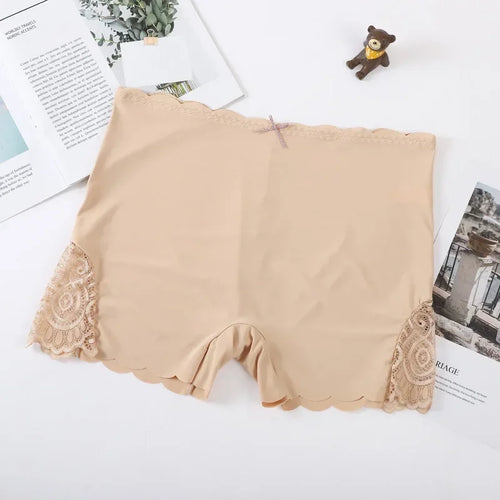 Sexy Lace Edge Soft Seamless Safety Short Pants Under Skirt Shorts