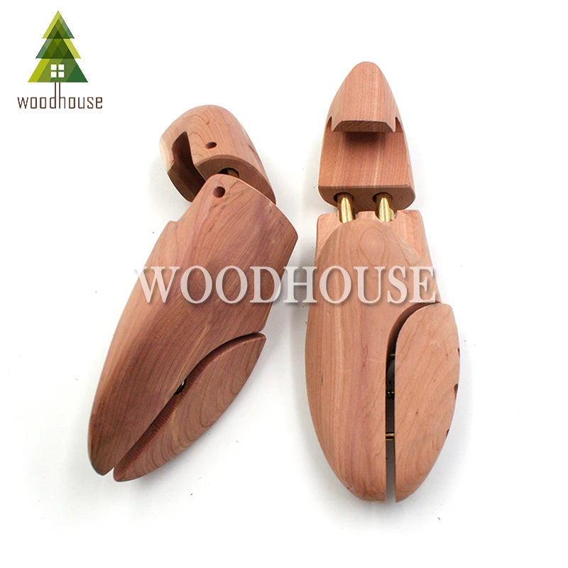 Men's and Women's Twin Tube Adjustable Red Cedar Shoe Tree Wood Shoe