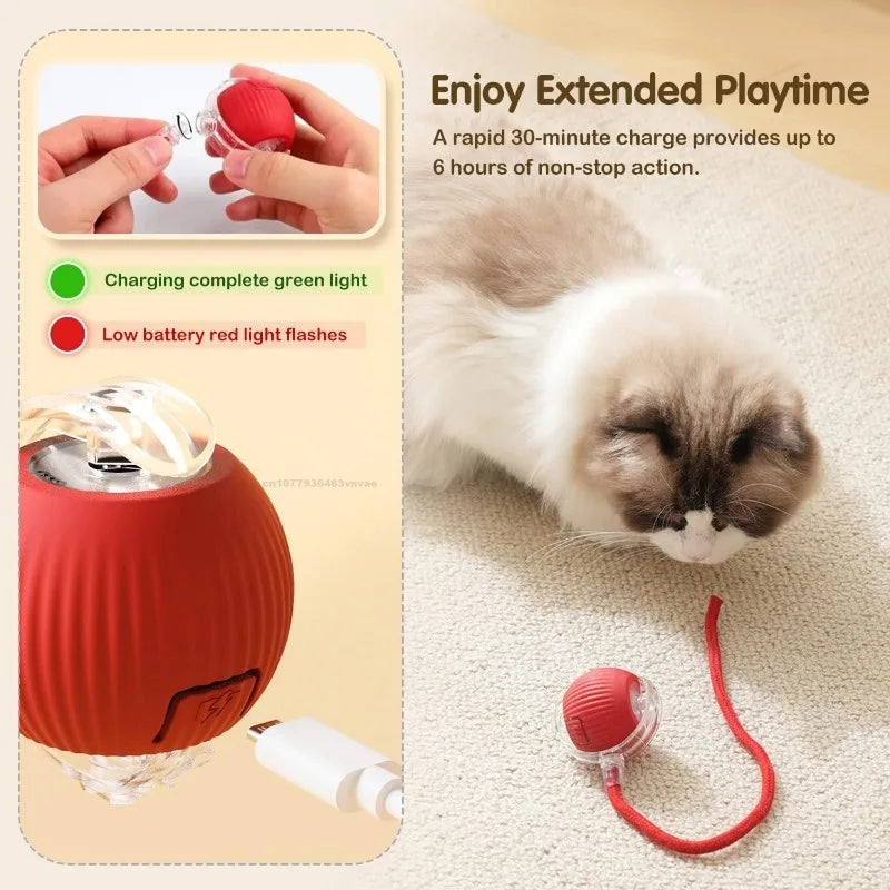 Cat Interactive Ball Training Self-moving Kitten Electric Cat Ball