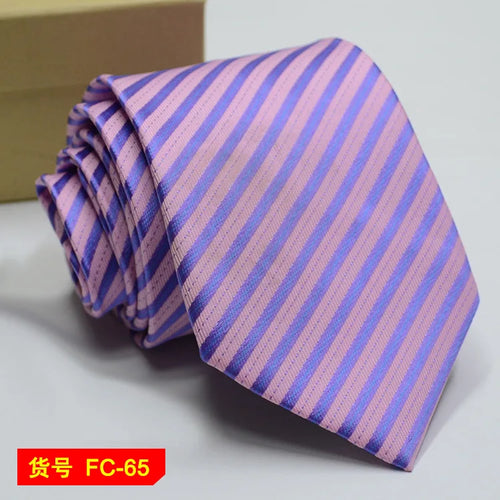 67 Styles Men's Ties Solid Color Stripe Flower Floral 7-8cm Jacquard