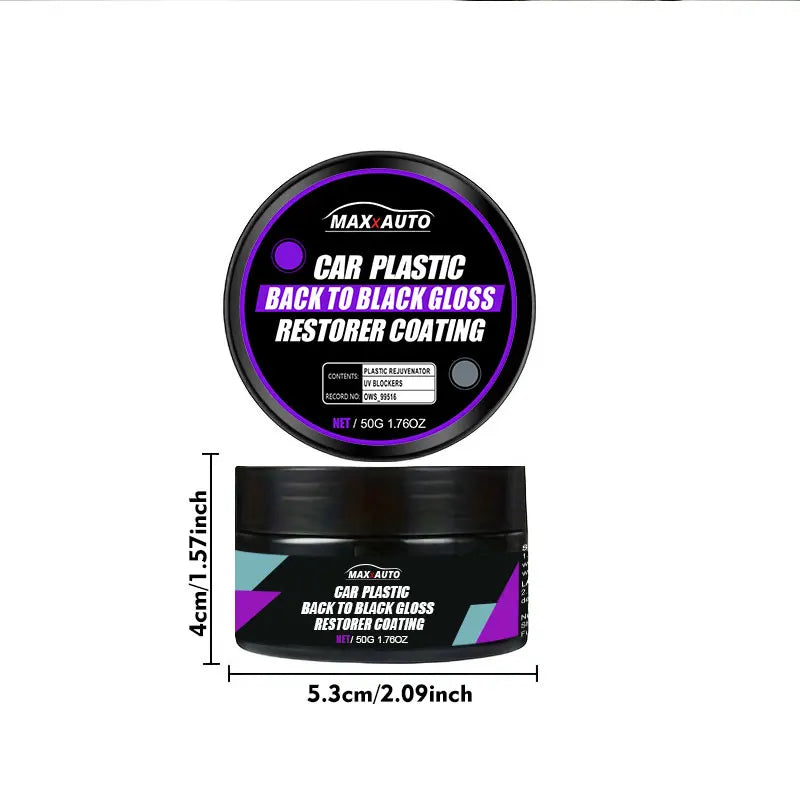 Car Plastic Restorer Back to Black Gloss Long-Lasting Coating Leather