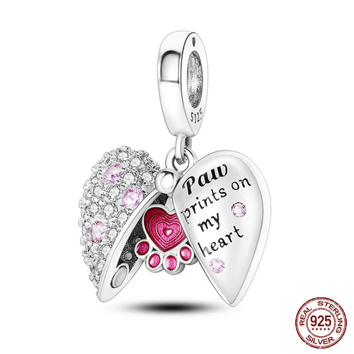 925 Sterling Silver Chameleon Luminous Firefly Butterfly Charms Beads