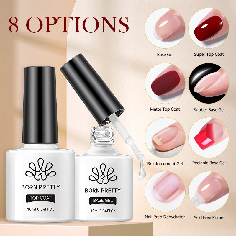 BORN PRETTY 10ml Rubber Thick Base Gel Top Reinforcement Gel