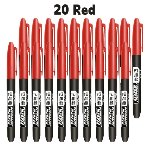 6 PCS Permanent Marker Pen Manga Drawing Markers Black Blue Red